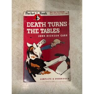 Death Turns the Tables John Dickson Carr Pocket Book 350 Vintage 1946 Mystery